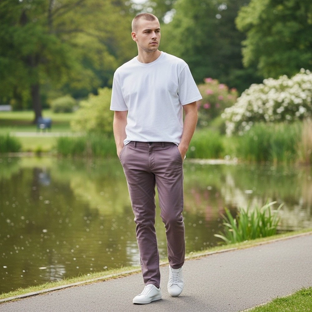 AG Adriano Goldschmied Marshall Slim Trouser Mauve‎ Purple Mens 32R 1832ARTRAVE